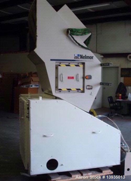 Used Nelmore Model G2030TF. 20" x 30" throat size opening, 3 blade rotor, 2 bed knives, soft start, 50 hp, "excellent for PET bottles".
