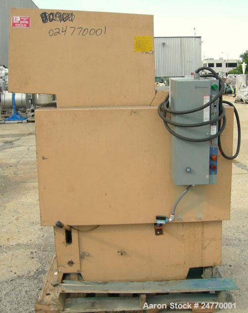 Used Nelmore Granulator, Model RG1220M1. Approximately 12" diameter x 20" wide 3 bolt-on blade closed rotor, (2) bed knives. Manual hydraulic tilt back pelican style feed hopper, bottom discharge, no...