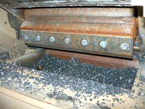 Used Nelmore Granulator, Model RG1220M1. Approximately 12" diameter x 20" wide 3 bolt-on blade closed rotor, (2) bed knives. Manual hydraulic tilt back pelican style feed hopper, bottom discharge, no...