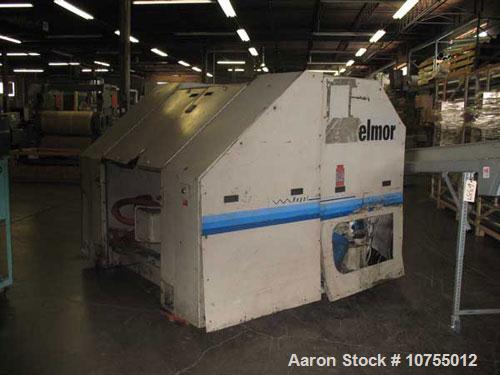 Used Nelmor model RG2244 granulator. 22" x 44" feed throat, 5 knife open rotor, 2 bed knife, 150 hp, 460 volt motor, dual feed insulated hopper, hydraulic assisted tilt back hopper and drop down scre...