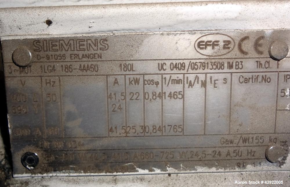Used OMV (TRIA) Granulator, Built 2004. Model TR900. Approximate 12" diameter x 38" wide two roll feed. Driven by a 1.1 KW Drive. Rolls are grooved. Grinder has (4) knives, with open style rotor. Eac...