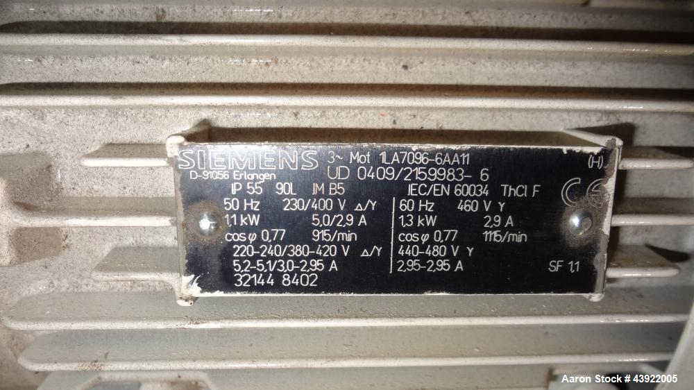Used OMV (TRIA) Granulator, Built 2004. Model TR900. Approximate 12" diameter x 38" wide two roll feed. Driven by a 1.1 KW Drive. Rolls are grooved. Grinder has (4) knives, with open style rotor. Eac...