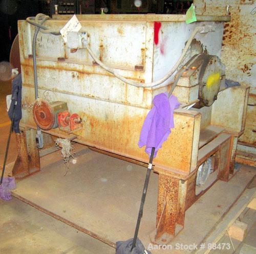 Used Polymer Machinery Granulator, Model 2040. 3-knife open rotor. 20" x 40" feed throat with hopper. Requires an approximate 150 hp motor. Mounted on legs with a base.