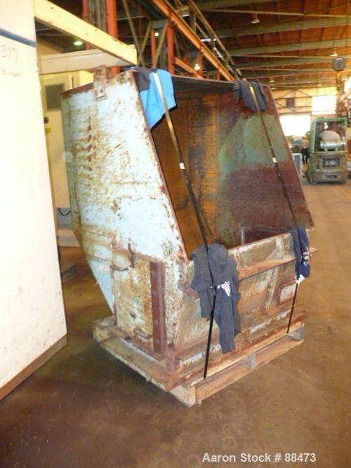 Used Polymer Machinery Granulator, Model 2040. 3-knife open rotor. 20" x 40" feed throat with hopper. Requires an approximate 150 hp motor. Mounted on legs with a base.