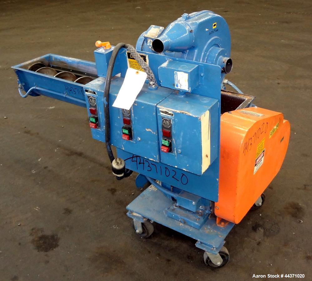 Used Carbon Steel Polymer Machinery Under The Press Granulator, Model AG 10 X 10