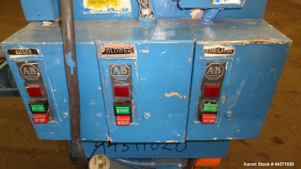 Used Carbon Steel Polymer Machinery Under The Press Granulator, Model AG 10 X 10