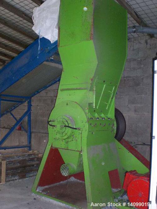 Used Previero MU 508 All Purpose Cutting Mill comprised of (1) heavy duty granulator; (1) control panel, feed opening 31.5" x 18.1" (800 x 460 mm); (5) rotor knives; (2) stator knives.  Rotor diamete...