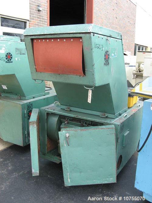 Used-Rapid Model 1224 KU Granulator. Unit is equipped with a 3 knife open style rotor and two bed knives. 12" x 24" cutting ...