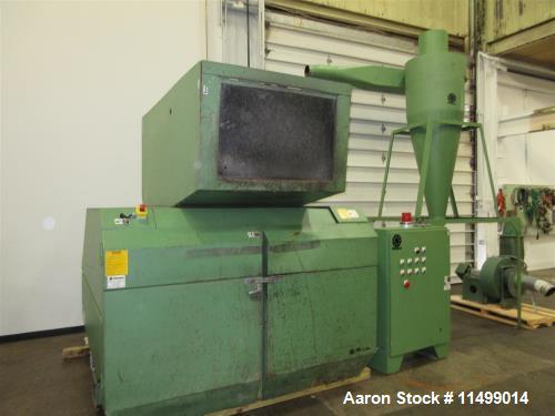 Used- 24" x 36" Rapid Granulator, Model 2436C. 2000 Vintage. Reliance 100HP AC Motor, open rotor configuration with 3 fly kn...