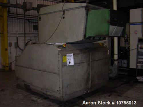 Used-Rapid model 2436 granulator. 24" x 36" feed throat, 3 knife open rotor, 2 bed knife, 125 hp, 460 volt motor, dual flywh...