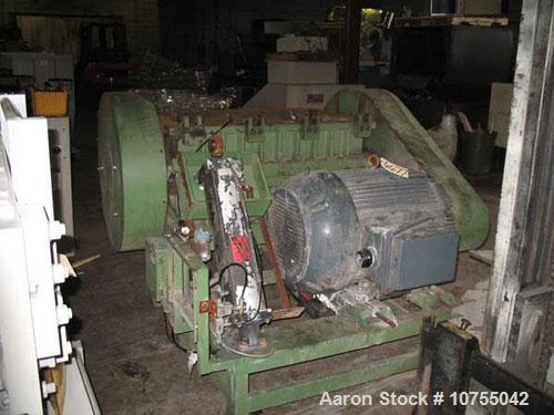 Used-Rapid Model 2442H Granulator. 24" x 42" cutting chamber dimension. Conveyor infeed with pneumatic tilt back assist. Uni...