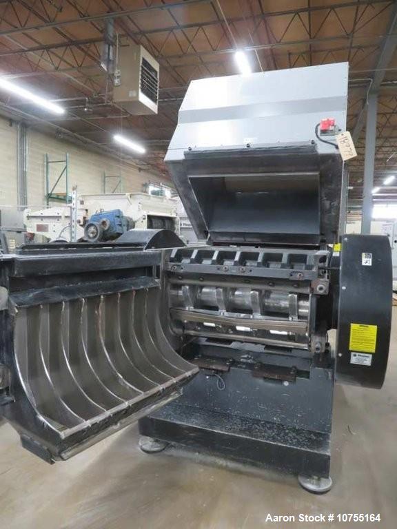 Used Rapid Granulator Model 600-90  150 HP, Rear Conveyor Infeed, 24"x36" Chamber, D2 Knives, Airveyor Discharge