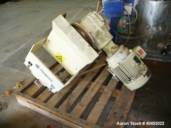 Used Set of: (2) Rapid sheet guillotine cutters, model G24, 2" x 11" throat opening, with take away conveyor, 3 HP DC motor on each, with control panel, serial# 5731802, previously used for cutting t...