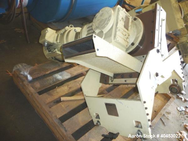 Used Set of: (2) Rapid sheet guillotine cutters, model G24, 2" x 11" throat opening, with take away conveyor, 3 HP DC motor on each, with control panel, serial# 5731802, previously used for cutting t...