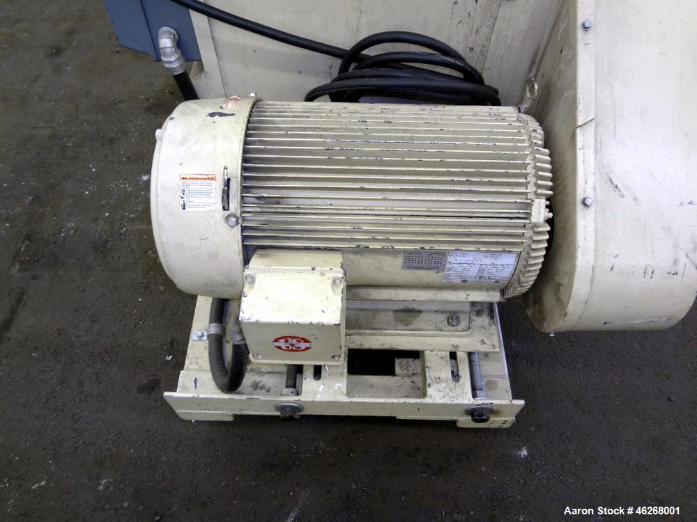 Used Rotogran Granulator, Model W0-1418. Approximately 14" x 18" feed section with (3) bolt on blades open rotor. Tilt back pelican style feed hopper, bottom discharge with drawer. Approximately 1/2"...