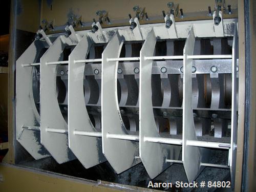 USED: Rotogran Granulator, model WO-4465-36HD. 65" x 44" feed opening with hopper, approximately 65" wide 9 rows of 5 bolt-on blades, open rotor. Approximate 1/4" screen holes. Bottom blower discharg...