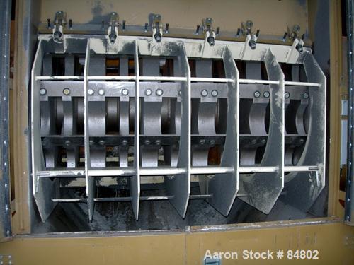 USED: Rotogran Granulator, model WO-4465-36HD. 65" x 44" feed opening with hopper, approximately 65" wide 9 rows of 5 bolt-on blades, open rotor. Approximate 1/4" screen holes. Bottom blower discharg...
