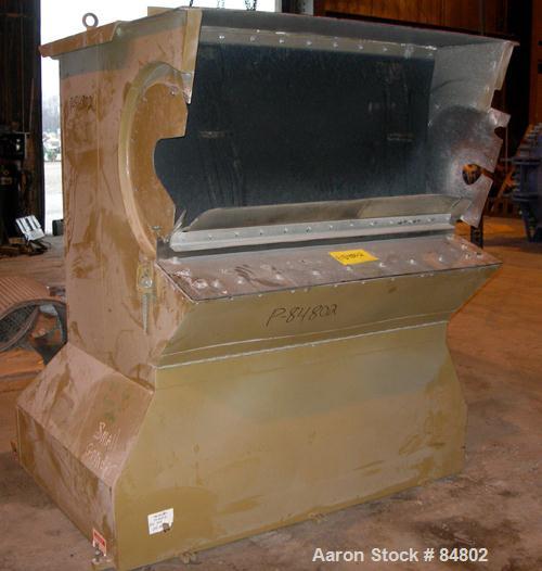 USED: Rotogran Granulator, model WO-4465-36HD. 65" x 44" feed opening with hopper, approximately 65" wide 9 rows of 5 bolt-on blades, open rotor. Approximate 1/4" screen holes. Bottom blower discharg...