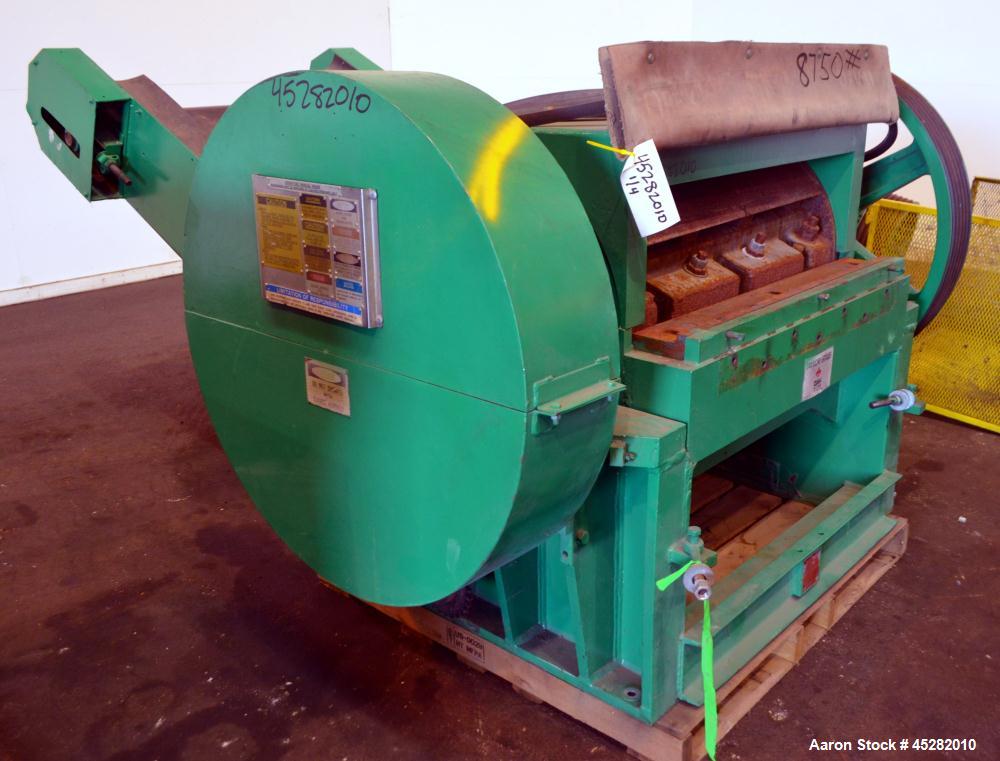 Used Taylor-Stiles Rotary Cutter, Model 536, Carbon Steel. Approximate 36" width, (4) bolt on fly knives, 24-3/4" cutting diameter. Driven by a 75hp, 3/60/460 volt, 1775 rpm motor, approximate 67" lo...