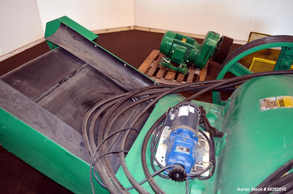Used Taylor-Stiles Rotary Cutter, Model 536, Carbon Steel. Approximate 36" width, (4) bolt on fly knives, 24-3/4" cutting diameter. Driven by a 75hp, 3/60/460 volt, 1775 rpm motor, approximate 67" lo...