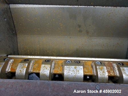 Used Tria Granulator, Type 80-49/DN-SL, Carbon Steel. Approximate 15.6" diameter x 24.9" wide (400mm x 830 mm) rotor, (5) rotor knives, (2) bed knives. Driven by a 55kw (82.5hp), 3/50/400/690 volt, 1...