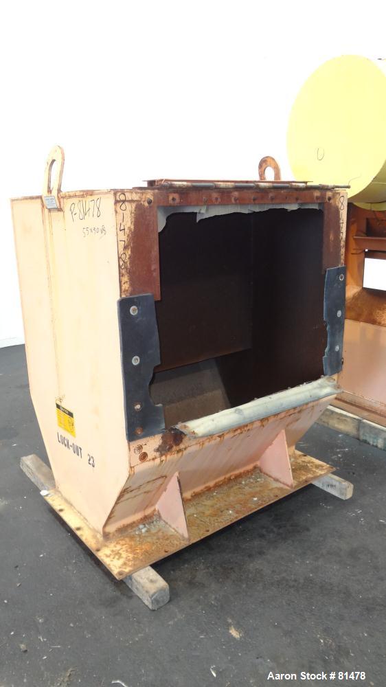 Used Triple /S Dynamics Granulator, Model 48. Feed Opening 29'' x 48'' with bolt on hopper. 3 Knife solid rotor approximate 14.75'' (375mm) x 48'' (1219mm. (4) Staitionary knives. Belt driven by a 25...