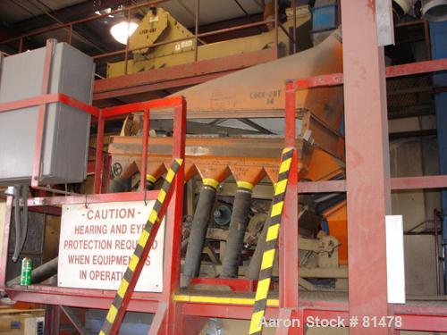 Used Triple /S Dynamics Granulator, Model 48. Feed Opening 29'' x 48'' with bolt on hopper. 3 Knife solid rotor approximate 14.75'' (375mm) x 48'' (1219mm. (4) Staitionary knives. Belt driven by a 25...