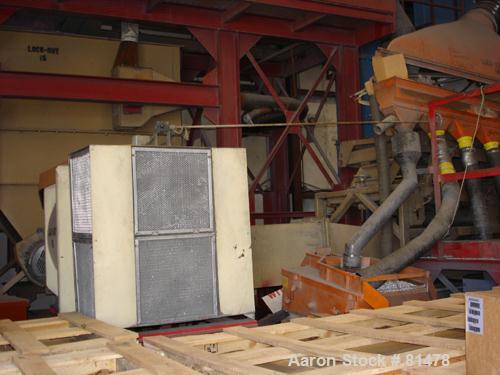 Used Triple /S Dynamics Granulator, Model 48. Feed Opening 29'' x 48'' with bolt on hopper. 3 Knife solid rotor approximate 14.75'' (375mm) x 48'' (1219mm. (4) Staitionary knives. Belt driven by a 25...
