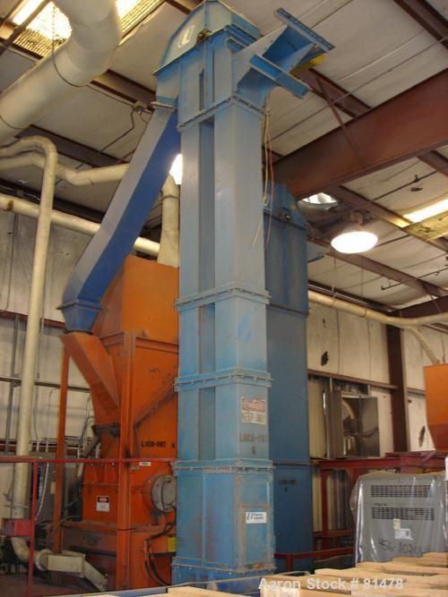 Used Triple /S Dynamics Granulator, Model 48. Feed Opening 29'' x 48'' with bolt on hopper. 3 Knife solid rotor approximate 14.75'' (375mm) x 48'' (1219mm. (4) Staitionary knives. Belt driven by a 25...
