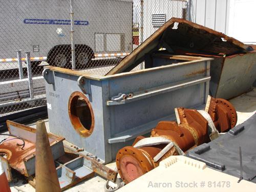 Used Triple /S Dynamics Granulator, Model 48. Feed Opening 29'' x 48'' with bolt on hopper. 3 Knife solid rotor approximate 14.75'' (375mm) x 48'' (1219mm. (4) Staitionary knives. Belt driven by a 25...