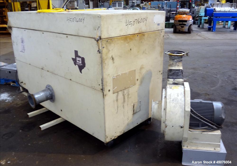 Used- Wor-Tex Roll Stock Granulator, Model HS-755. Approximate 10" wide x 55" long feed throat, (4) 30" wide off set bolt on...