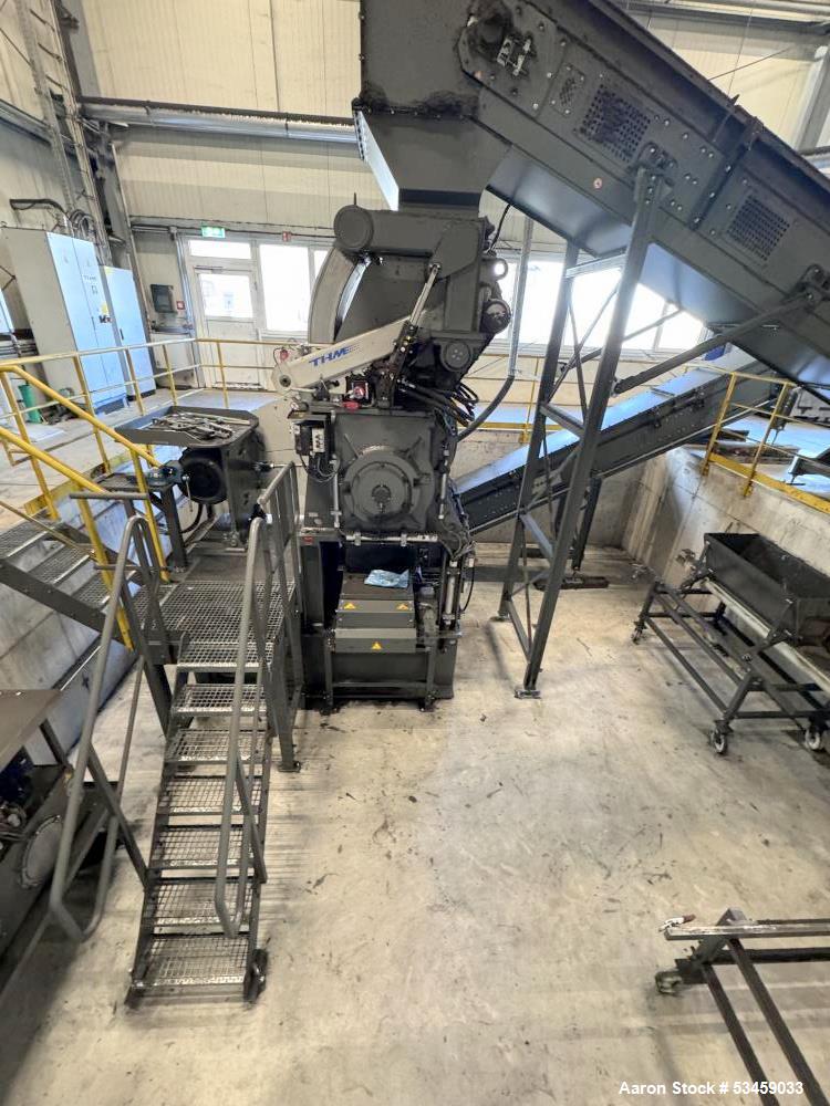 Used THM ZM 1000 Granulating System with Infeed & Discharge Conveyors – Complete Recycling Granulation Line