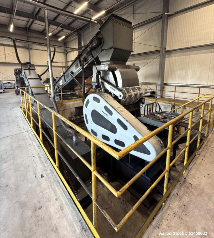 Used THM ZM 1000 Granulating System with Infeed & Discharge Conveyors – Complete Recycling Granulation Line