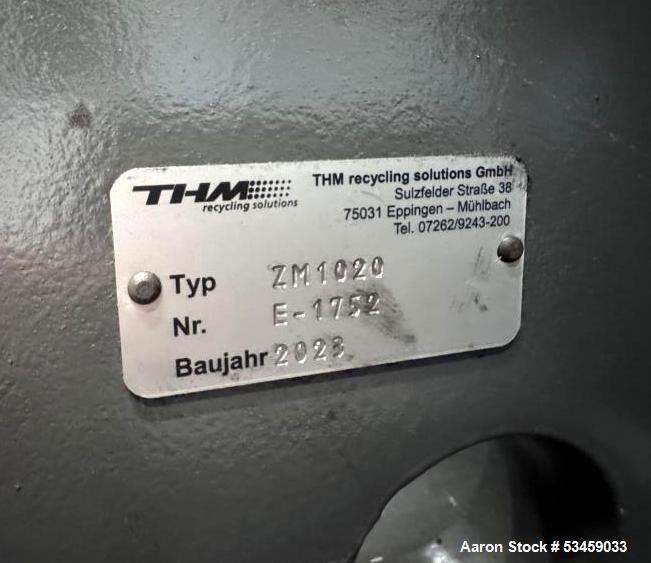 Used THM ZM 1000 Granulating System with Infeed & Discharge Conveyors – Complete Recycling Granulation Line