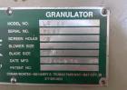 Used-Conair Wor-Tex Granulator, Model LC 56