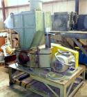 Used Cumberland Granulator, Model 24B. (5) Blade, open rotor.  Driven by a 50 hp motor.  Includes a 10 hp blower, Low-Veyor base with bottom discharge, pelican hopper, and cyclone.