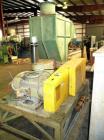 Used Cumberland Granulator, Model 24B. (5) Blade, open rotor.  Driven by a 50 hp motor.  Includes a 10 hp blower, Low-Veyor base with bottom discharge, pelican hopper, and cyclone.