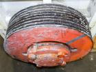Used Cumberland Granulator, Model 37B. 21-1/4'' x 37-7/16'' Feed opening with hopper. 16’’ Diameter cutting circle, 3 rows of 2 blolt on blades, open rotor, bottom discharge. Driven by a 100hp, 3/60/...