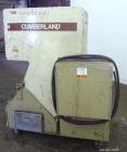 Used Cumberland Granulator, Model 585-3KN.  Approximately 20” x 14” feed opening with tilt back feed hopper. Approximately 12” diameter x 20” wide (3) bolt on blade open rotor.  Bottom discharge with...