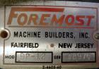 Used Foremost Hot Melt Granulator, Model HMG-1008. 10