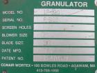 Used Conair/Wortex Granulator, model  LP-330.  Approximate 6