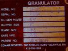Used Conair/Wortex Granulator, model LP-330. Approximate 6