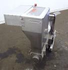 Used- Stainless Steel Plastic Recycling Machinery Auger Fed Granulator, Model MG