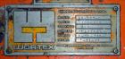 Used Wortex Granulator, Model UP-755-D, Carbon Steel.