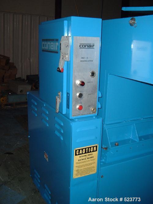 USED: Conair Hushgard model SK297601P. 14", 20" feed opening, 3 knifeopen rotor having two bed knives. Unit includes a 3/8" screen. Drivenby a 20 hp, 3/480 volt, 25 amp motor. Includes startr for bot...