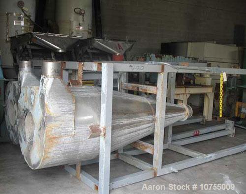 Used Condux CV50 compacting/granulation line. Primary granulator model CS500/1000-87, No 7106, SO #200126, 2001 model year, 20" x 40" feed throat, 5 knife rotor with water cooled bearings, 8 bed kniv...