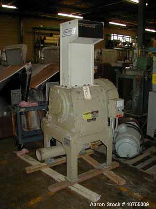 Used Condux CV50 compacting/granulation line. Primary granulator model CS500/1000-87, No 7106, SO #200126, 2001 model year, 20" x 40" feed throat, 5 knife rotor with water cooled bearings, 8 bed kniv...