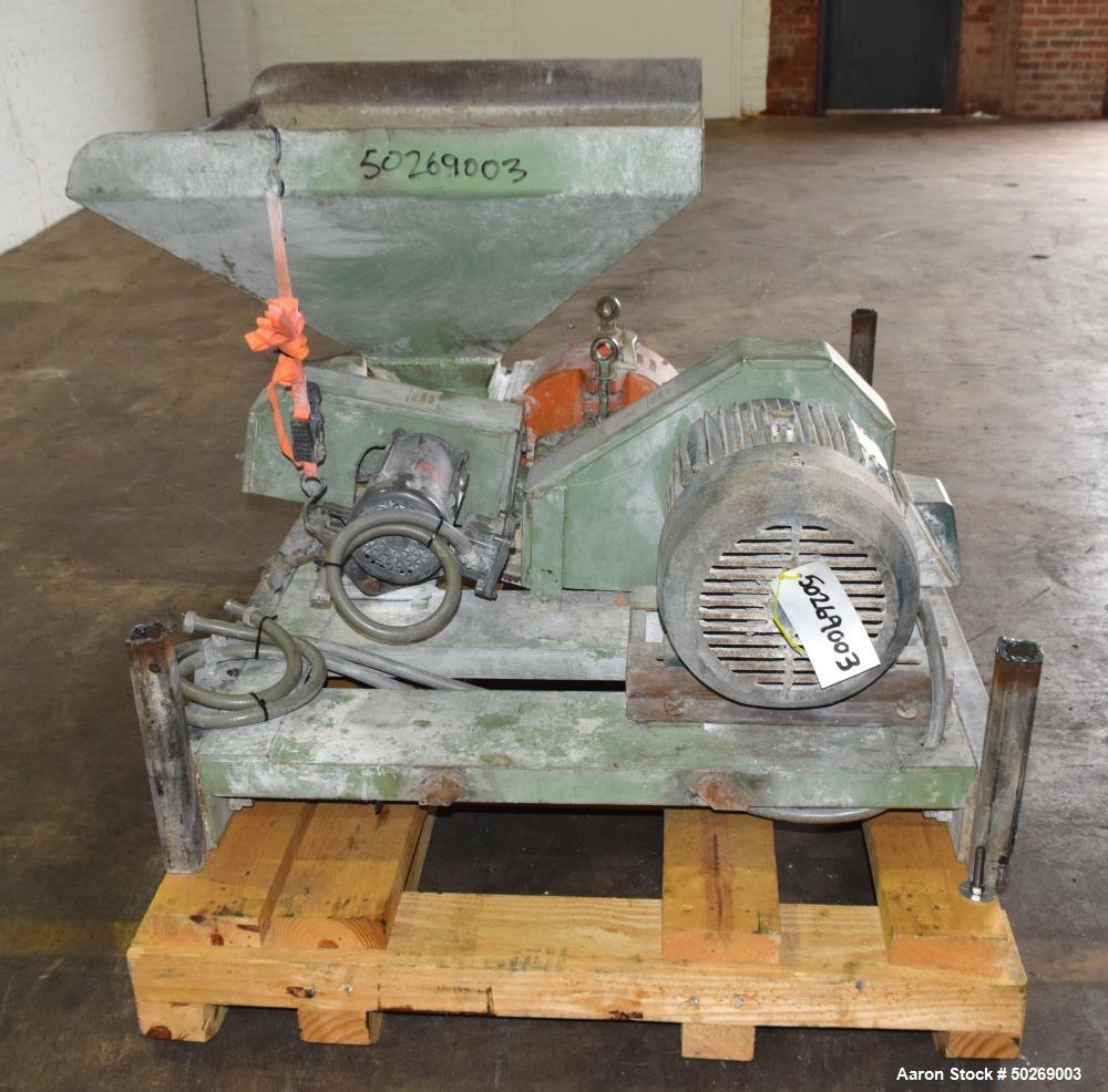 Used Mikro Pulverizer Hammer Mill, Model 2DH, Carbon Steel.