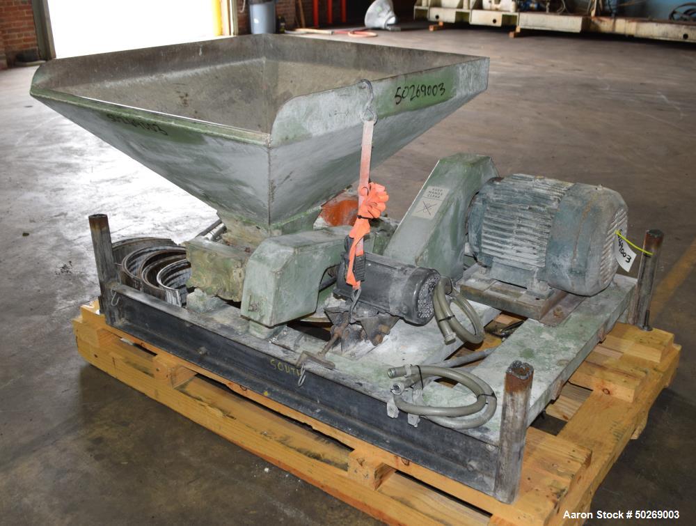 Used Mikro Pulverizer Hammer Mill, Model 2DH, Carbon Steel.