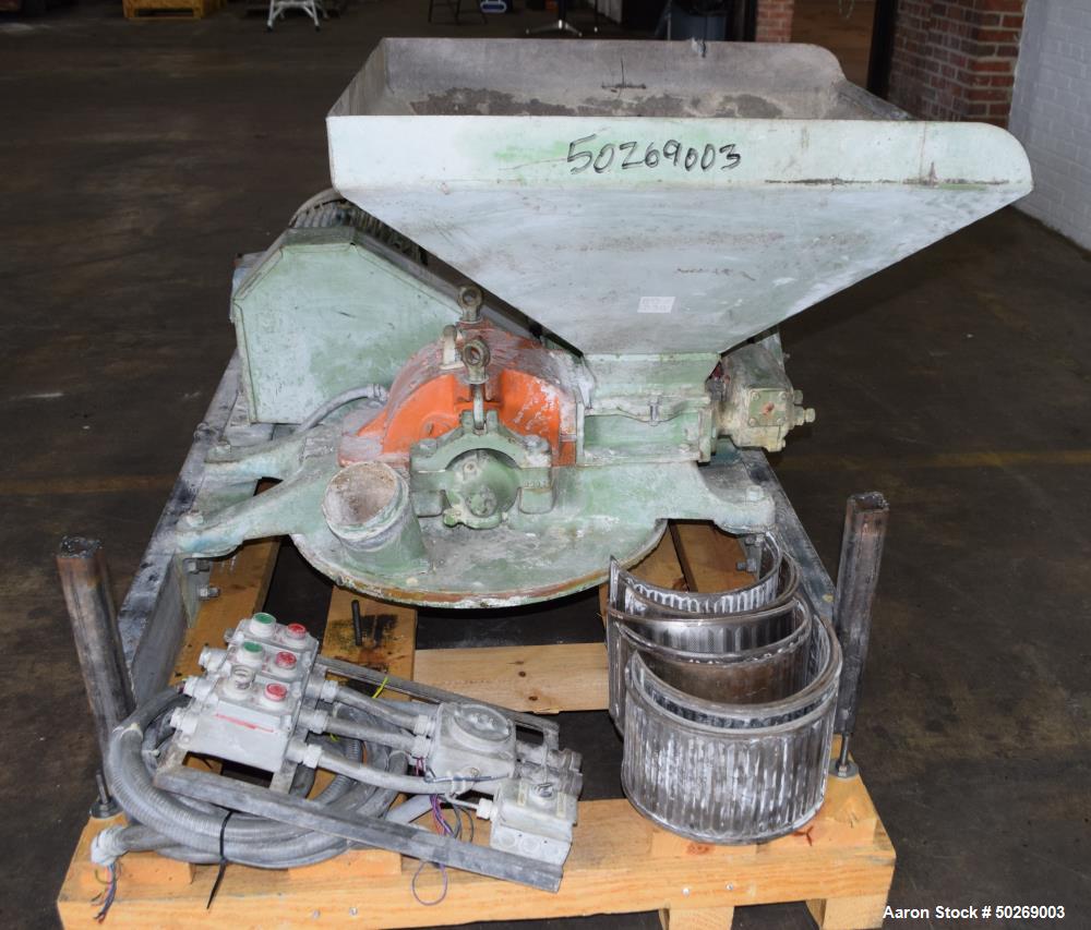 Used Mikro Pulverizer Hammer Mill, Model 2DH, Carbon Steel.